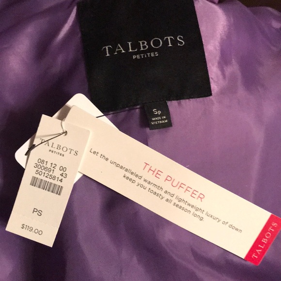 NWT TALBOTS DOWN PUFFER VEST - Picture 7 of 8